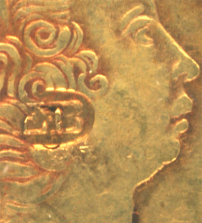 Closeup of the E.B. Counterstamp